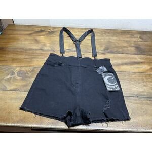 Killstar Rebel Heart Suspender Black Size Large NWT